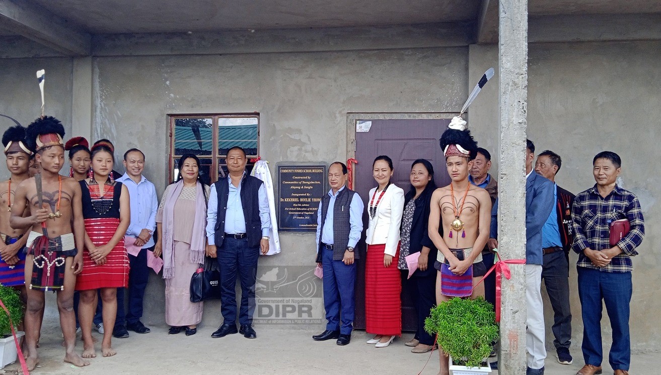 INAUGURATION OF COMMUNITY-FUNDED SCHOOL BUILDING BY LEMSACHENLOK IN YAONGYIMCHEN, ALAYONG, AND SANGLU