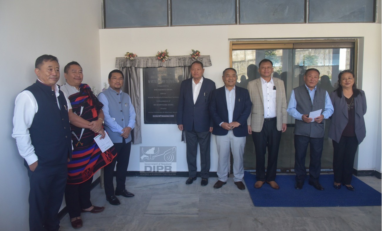 ADVISOR KAZHETO KINIMI INAUGURATES NEW DIRECTORATE BUILDING FOR ANIMAL HUSBANDRY & VETERINARY SERVICES IN NAGALAND