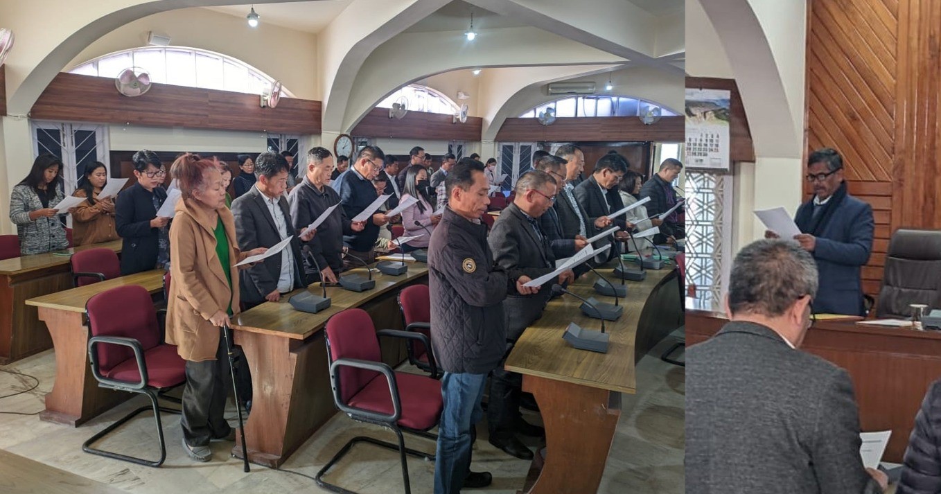 Development Commissioner, R. Ramakrishnan, IAS administering the Constitution Day pledge at Secretariat Conference Hall, Kohima