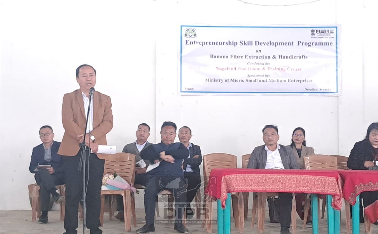 MLA DR. NEISATUO MERO INAUGURATES SKILL DEVELOPMENT TRAINING FOR BANANA FIBRE EXTRACTION AND HANDICRAFTS IN PFUTSERO