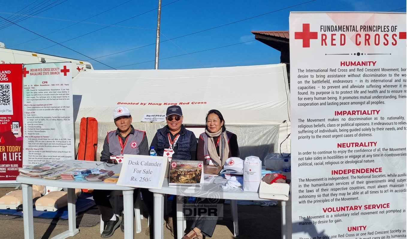 INDIAN RED CROSS SOCIETY EXTENDS FREE MEDICAL SERVICES DURING HORNBILL FESTIVAL AT KISAMA HERITAGE VILLAGE