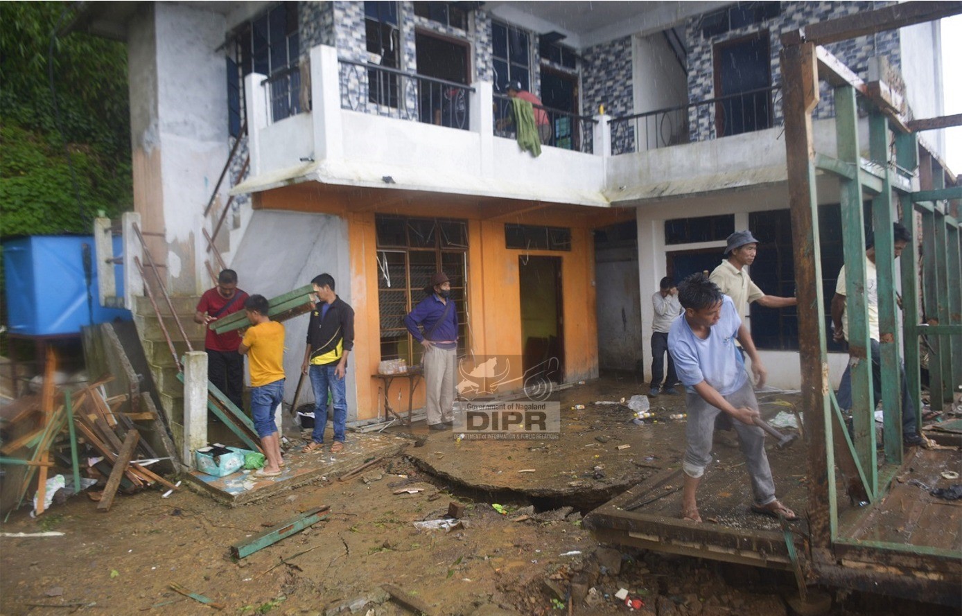 MASSIVE SOIL EROSION DUE TO INCESSANT RAINFALL IN ZUNHEBOTO