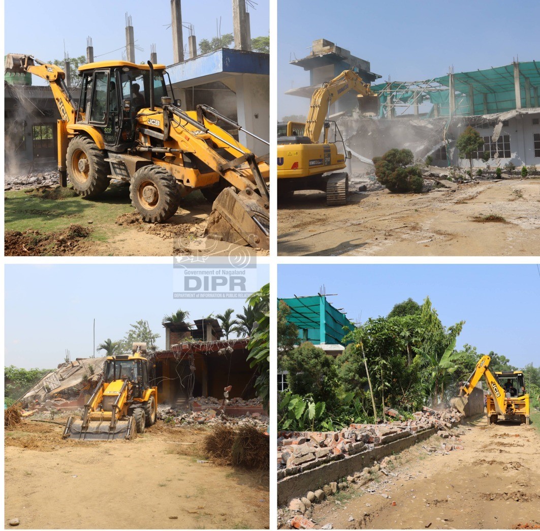 EVICTION OF ENCROACHMENT OF AAI LAND AT CHUMOUKEDIMA WAS CARRIED OUT