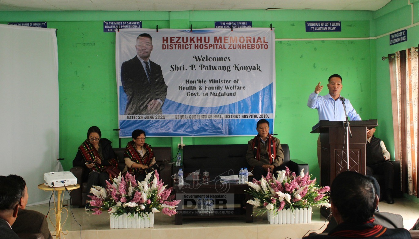 P. PAIWANG KONYAK VISITS HEZUKHU MEMORIAL DISTRICT HOSPITAL ZUNHEBOTO & HOLDS REVIEW MEETING