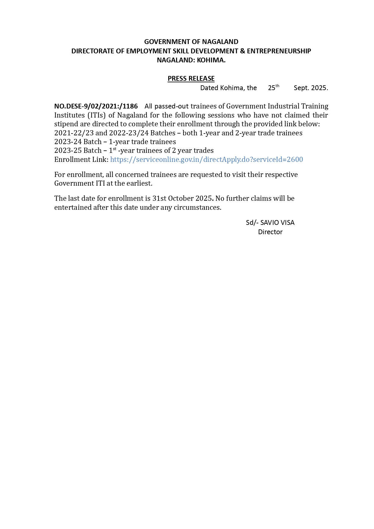 Press Release: Employment skill