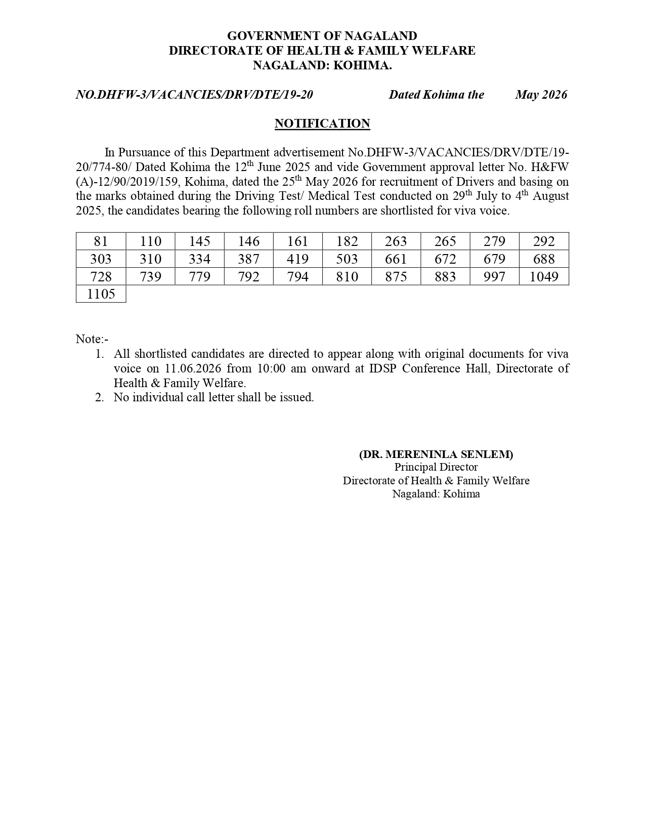 Notification;H&fw