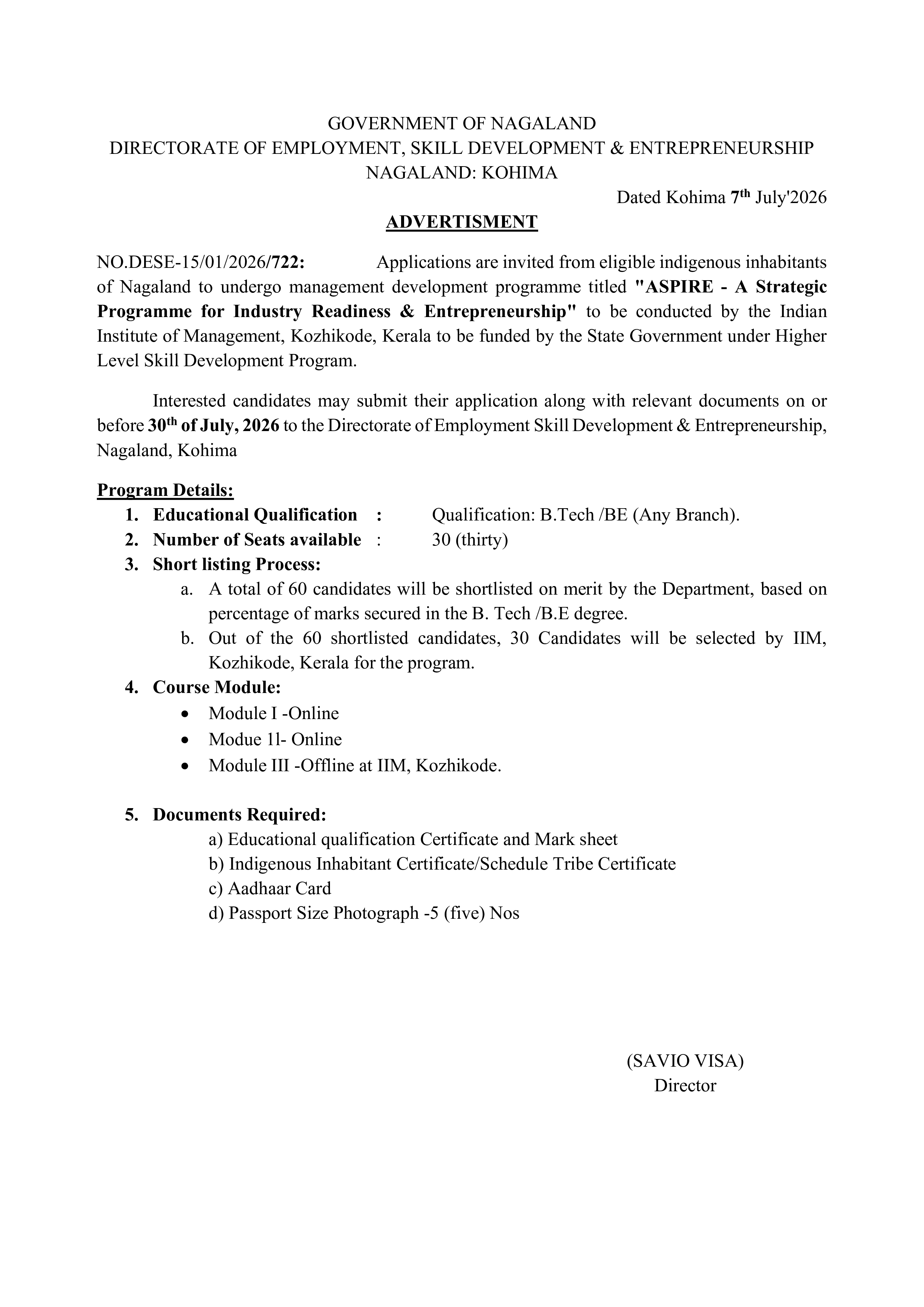 Advertisement: employment and skills