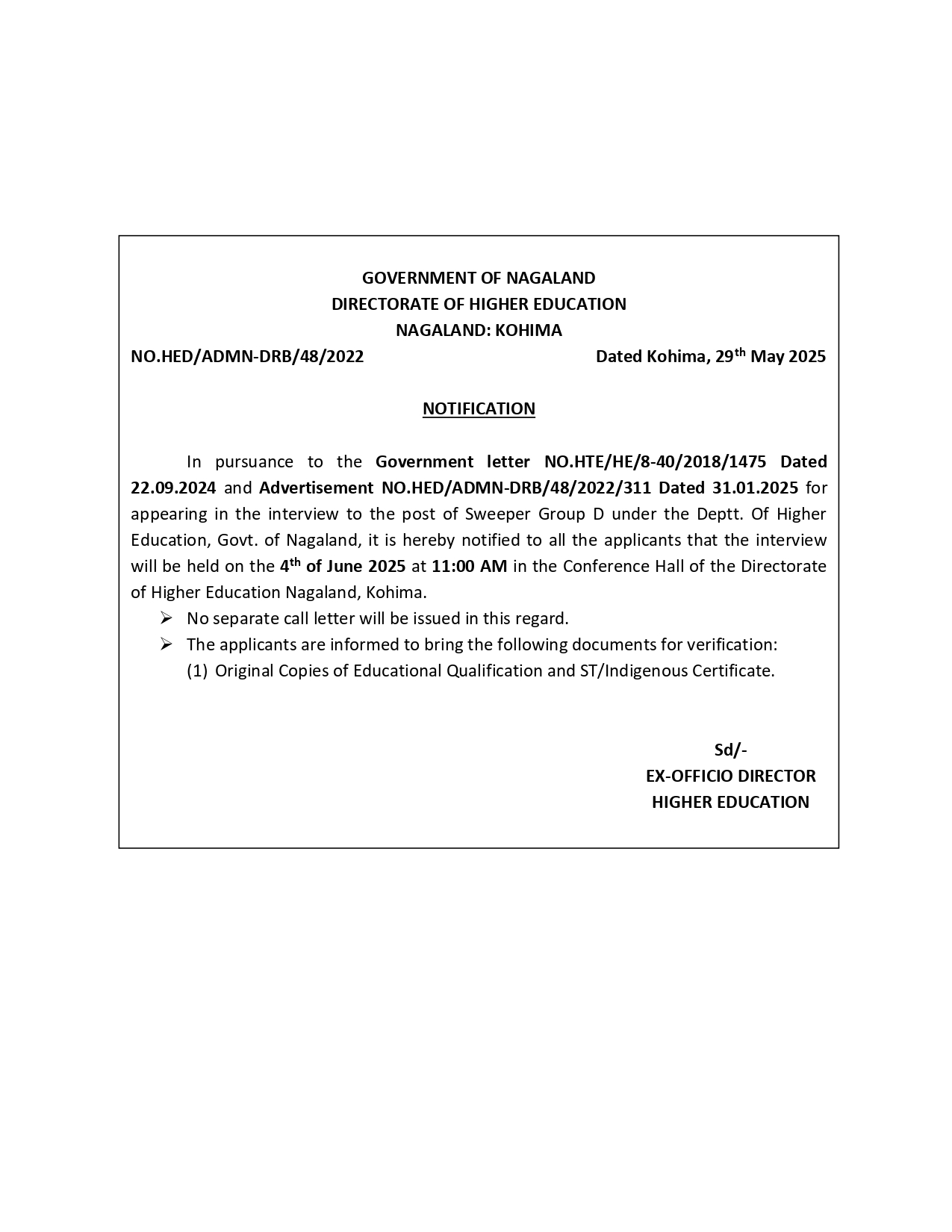 Notification-Higher-Education