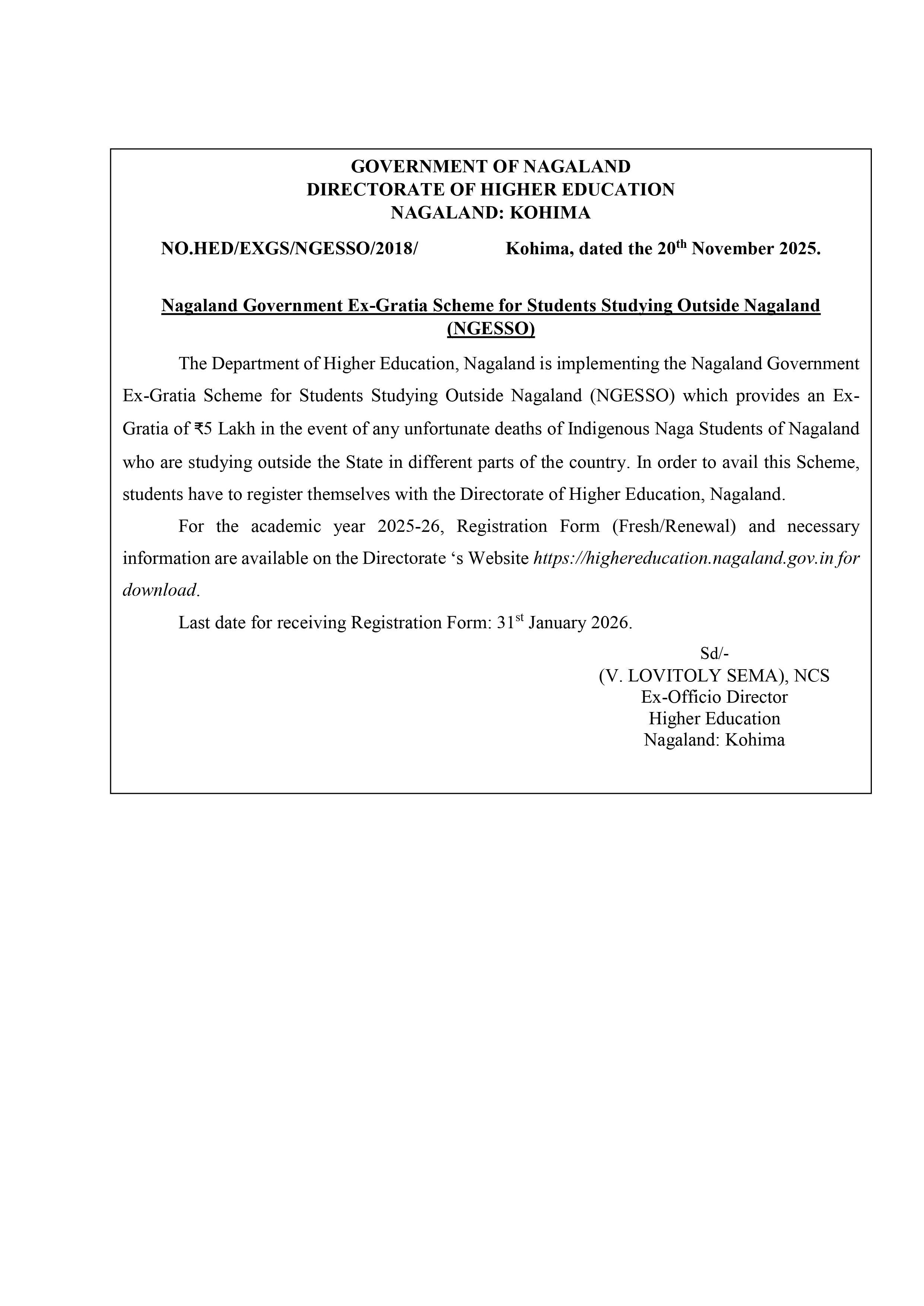 Scheme Higher education