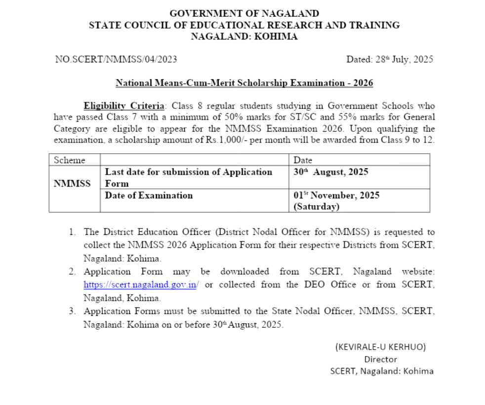 Notification: scert