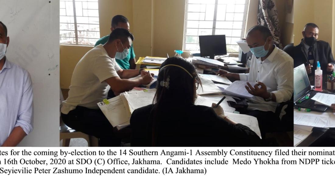 INTENDING CANDIDATES FOR BY-ELECTION TO 14 SOUTHERN ANGAMI I CONSTITUENCY FILED NOMINATION