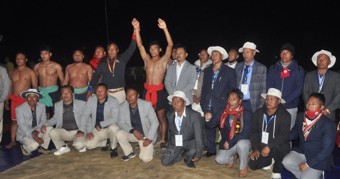 NLUMRAI FROM MPAI VILLAGE IS THE CHAMPION OF ZELIANG WRESTLING MEET