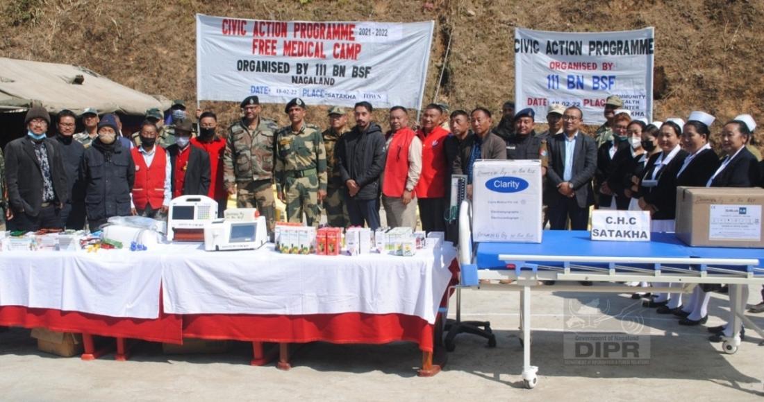 111 BN BSF ORGANIZED CIVIC ACTION PROGRAMME CUM FREE MEDICAL CAMP AT CHC, SATAKHA TOWN