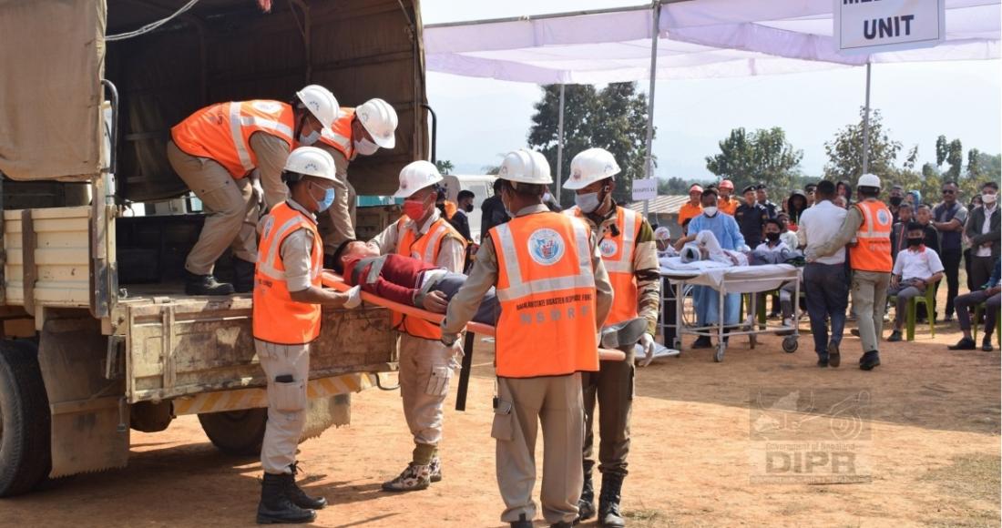 MOCK EXERCISE ON EARTHQUAKE HELD AT JALUKIE