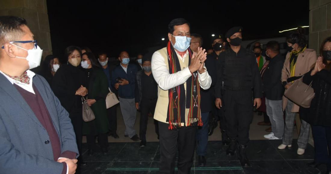 UNION MINISTER, SONOWAL ARRIVES IN KOHIMA