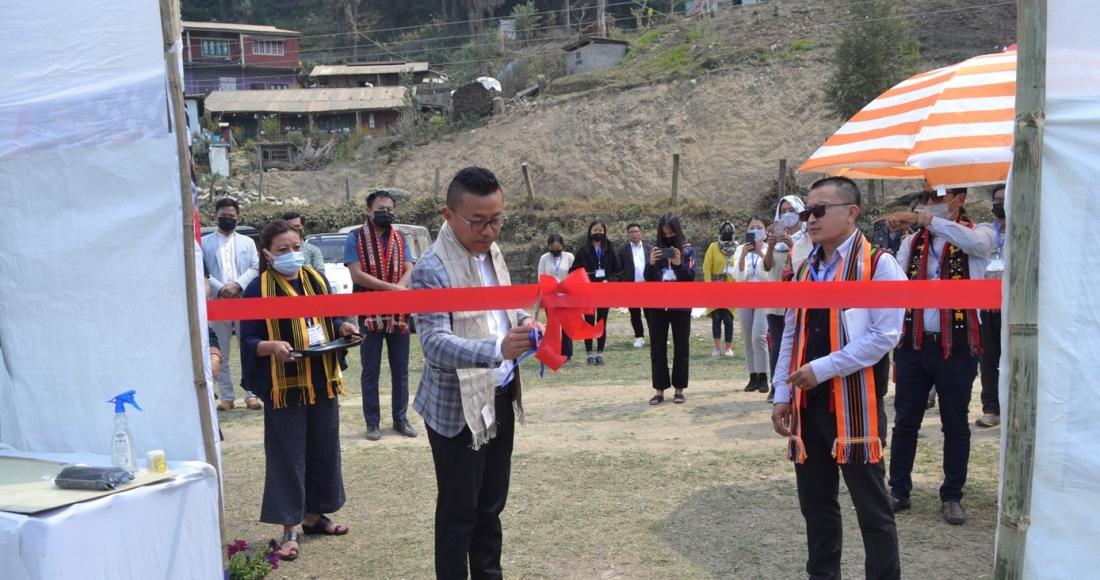 EAC Pfutsero inaugurating the Phek District Handloom NHDP