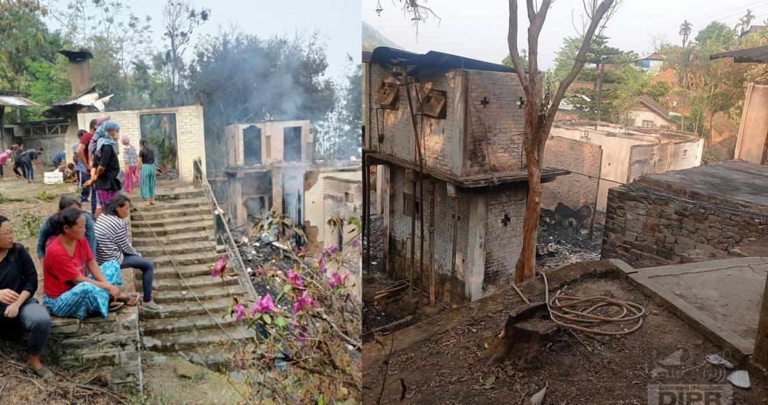 HOUSE GUTTED DOWN AT CHANGTONGYA