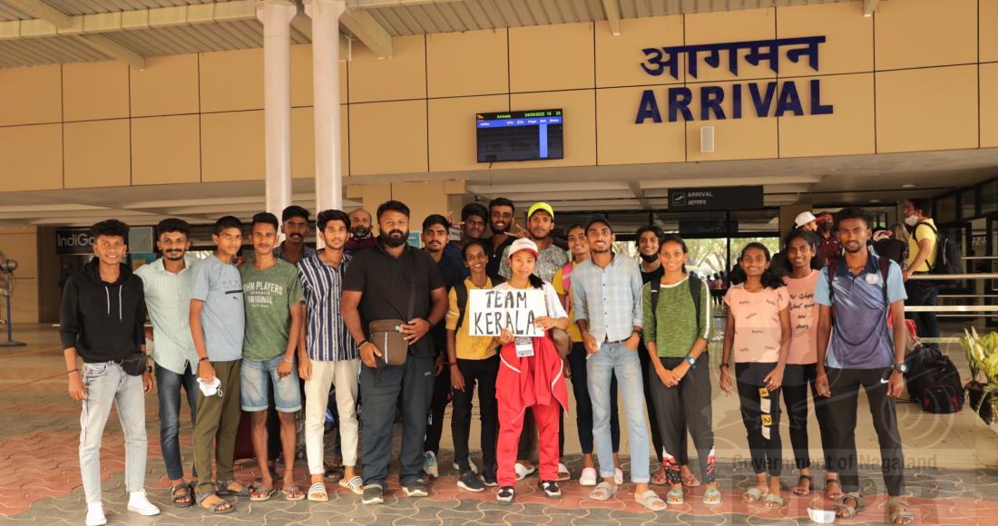 Team Kerela arrives in Dimapur for the SACCC and NCCC on 24th March 2022