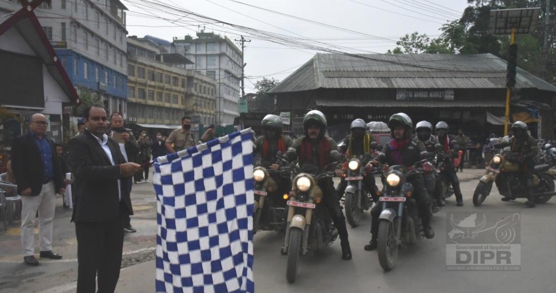 HOME COMMISSIONER FLAGGED OFF THE ARMY MEDICAL CORPS MOTORCYCLE EXPEDITION