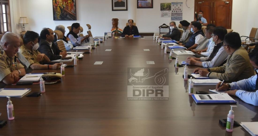 CHIEF MINISTER & CHAIRMAN NSDMA, NEIPHIU RIO HOLDS MONSOON PREPAREDNESS REVIEW MEETING