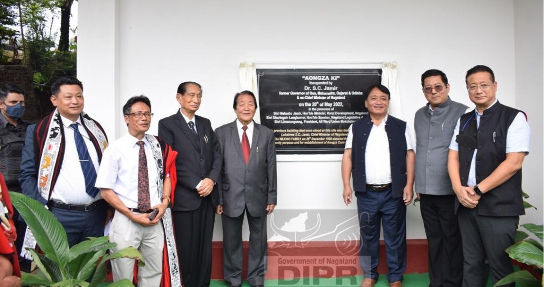 S. C. JAMIR INAUGURATES COMMUNITY BUILDING AT MOKOKCHUNG WAS