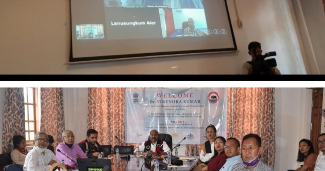 UNION MINISTER, Dr. VIRENDRA KUMAR INTERACTS WITH THE DISTRICT ADMINISTRATION OF KIPHIRE DISTRICT