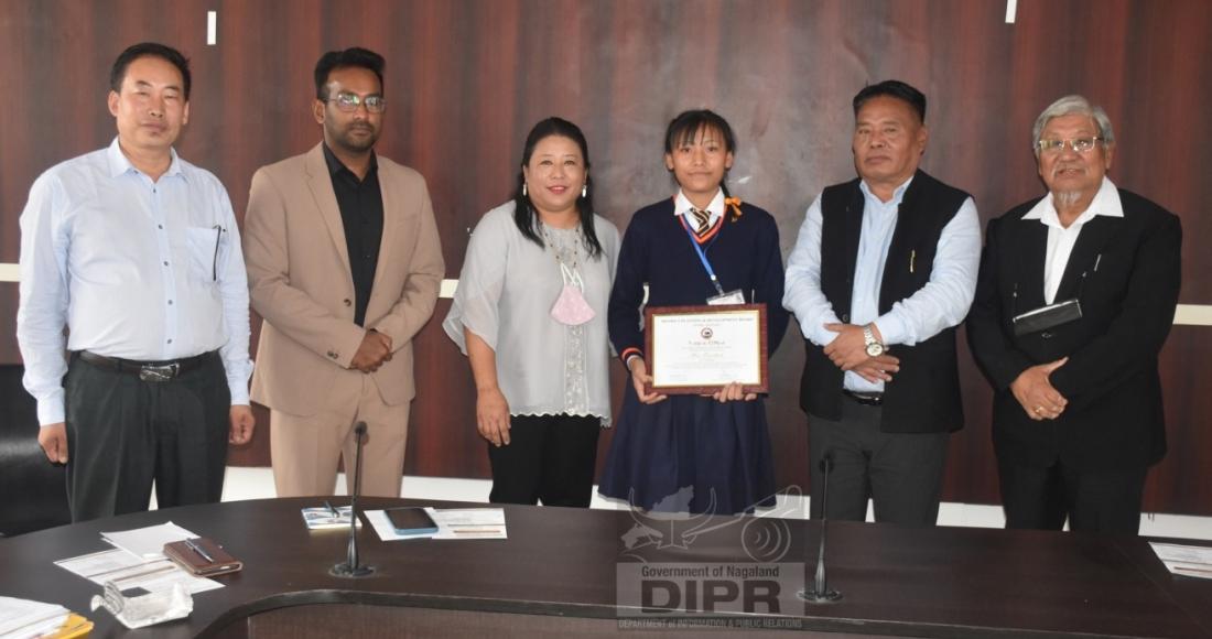 KOHIMA DPDB FELICITATES GOVT. SCHOOL HSLC TOPPER 2022