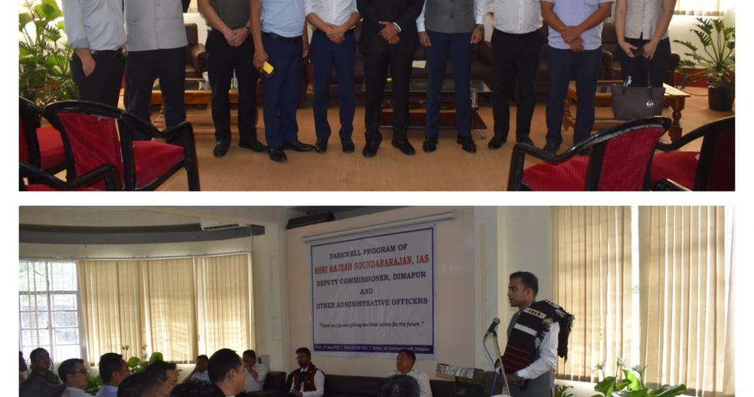 DIMAPUR DISTRICT ADMINISTRATION BIDS FAREWELL TO OUTGOING DC & OTHER OFFICERS