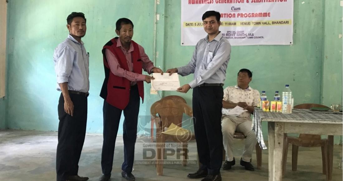 WASTE MANAGEMENT AWARENESS CUM FELICITATION PROGRAMME HELD AT BHANDARI