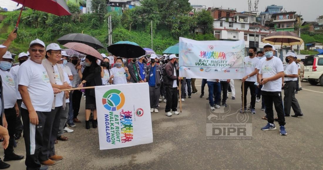 Pangnyu Phom flagged off Eat Right Walkathon at Kohima