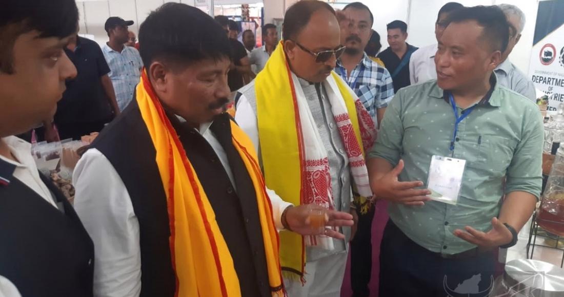 Assam Agriculture Minister visits Nagaland stall during the Vibrant North East Fest at Guwahati