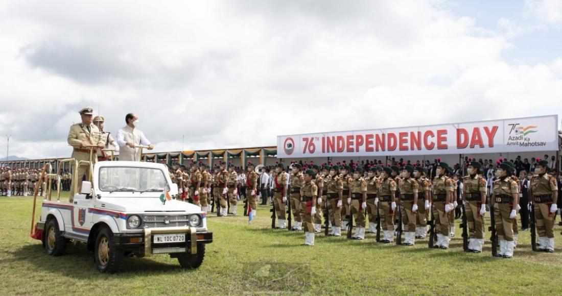 CM inspecting the parade contingents