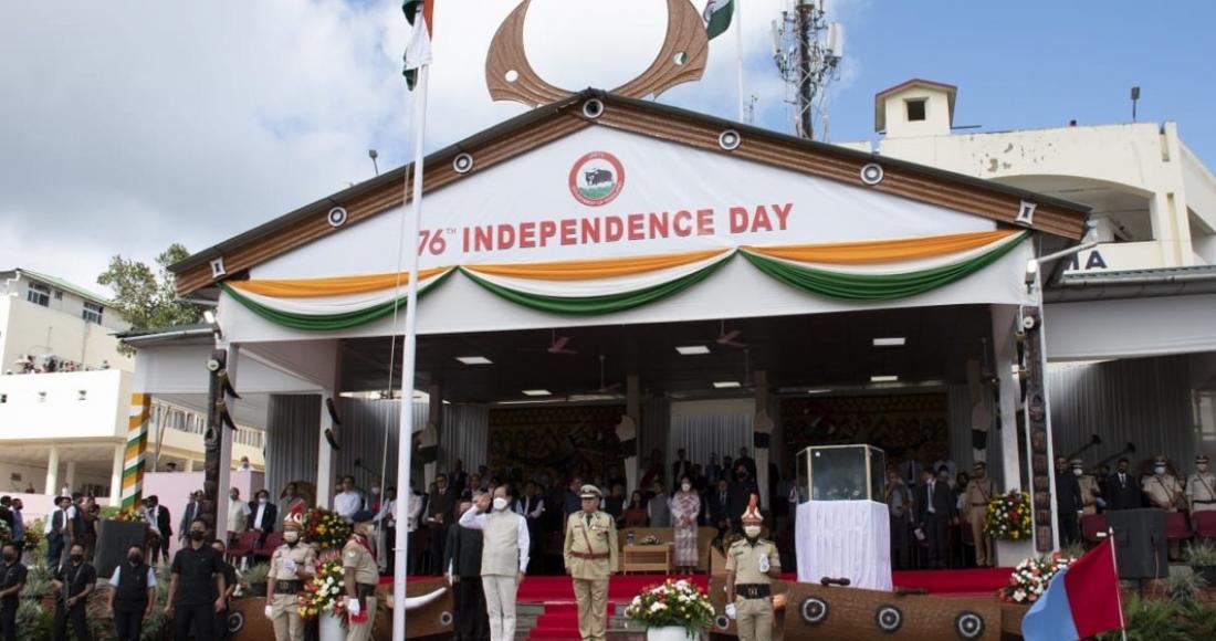 CHIEF MINISTER ADDRESSES THE STATE LEVEL INDEPENDENCE DAY CELEBRATIONS AT THE SECRETARIAT PLAZA   