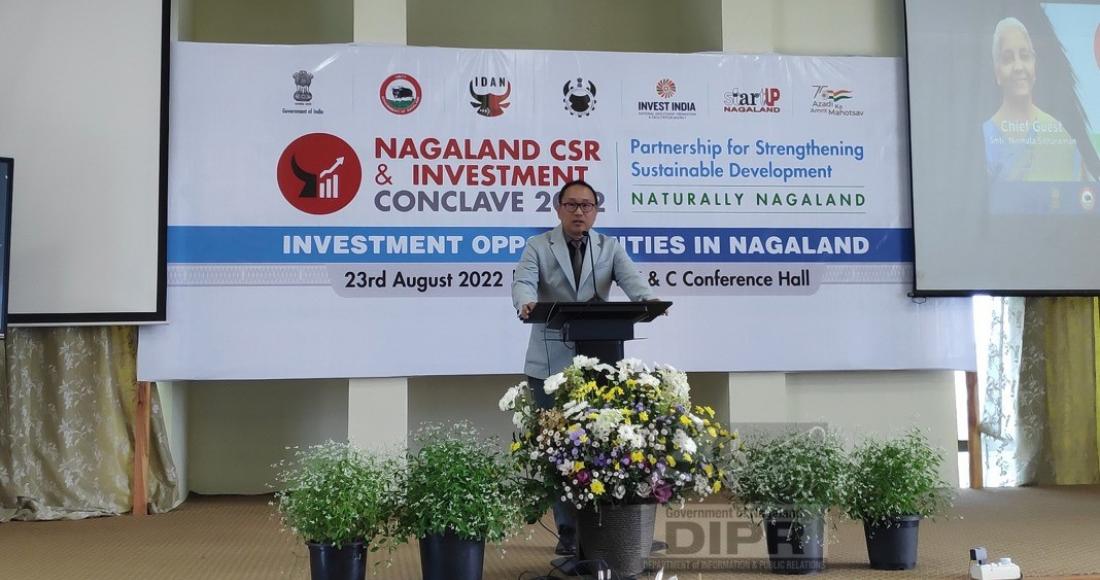 Commissioner & Secretary, Industries & Commerce, Kekhrievor Kevichusa IPoS addressing the Investment Opportunities in Nagaland Session at the Investment & Startup Pitch