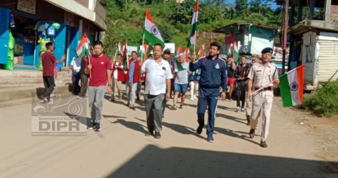 HAR GHAR TIRANGA RALLY HELD AT LONGLENG