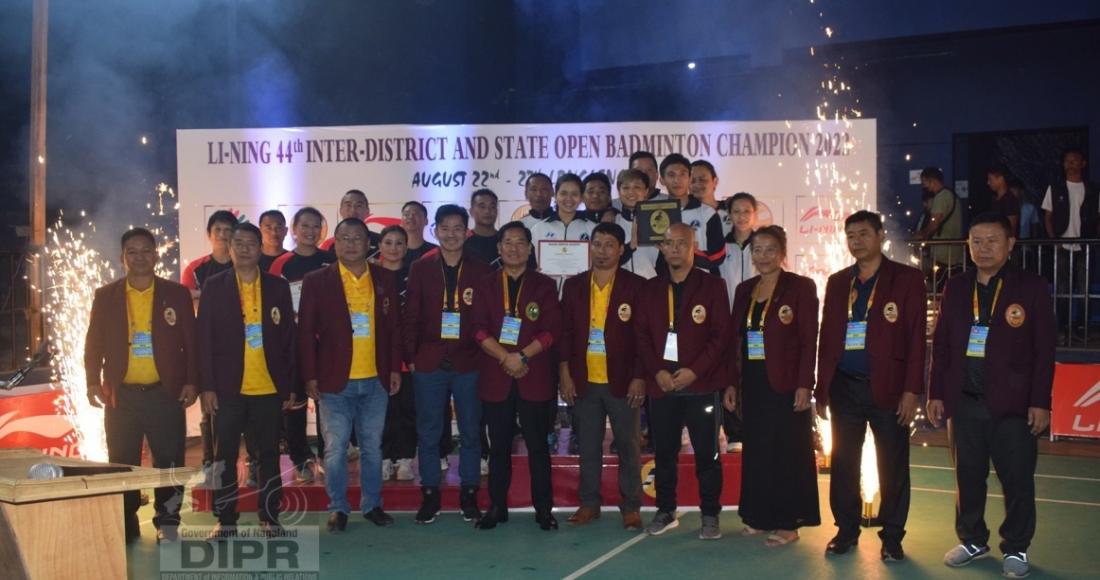 CLOSING CEREMONY OF INTER DISTRICT, OPEN BADMINTON CHAMPION AND NAGALAND OLYMPIC & PARALYMPIC GAMES 2022 AT LONGLENG