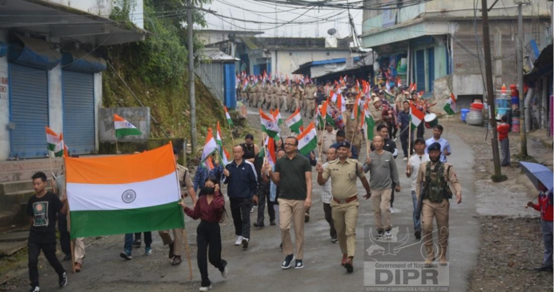 Prabhat Pheri (morning processionwalk) at Tuensang