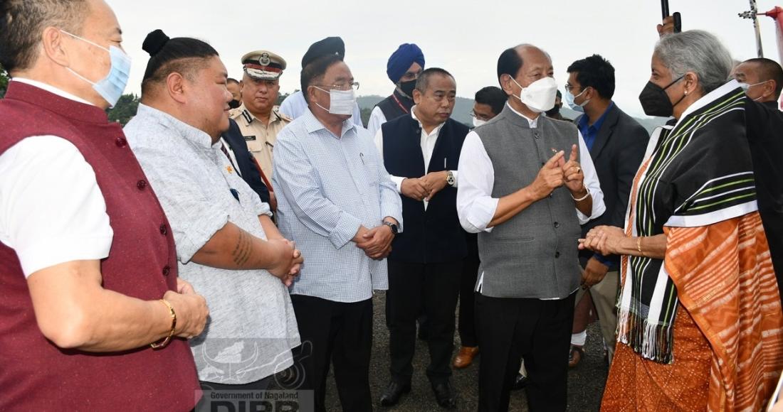 UNION FINANCE MINISTER ARRIVES KOHIMA