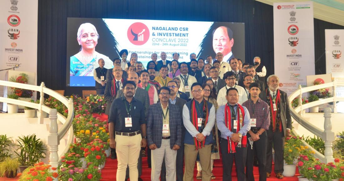 Union Minister, Finance & Corporate Affairs, Nirmala Sitharaman, Chief Minister, Neiphiu Rio and dignitaries along with CEOs and Investors