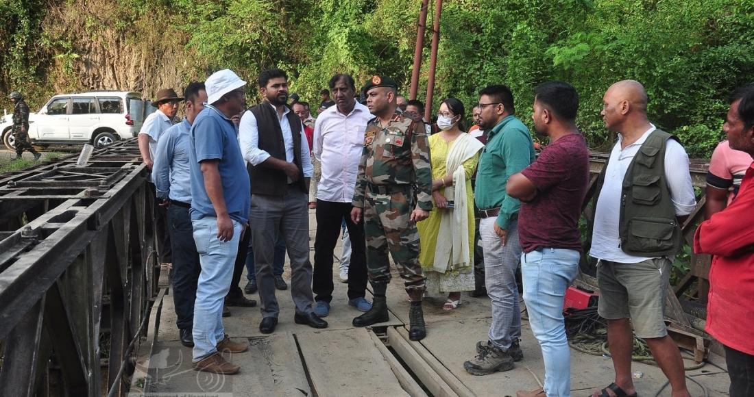 DC MOKOKCHUNG INSPECTS DIKHU BRIDGE