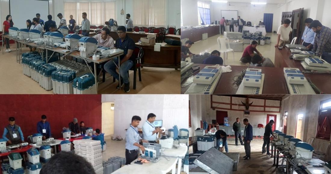 FIRST-LEVEL CHECKING OF EVMS & VVPATS BEGIN