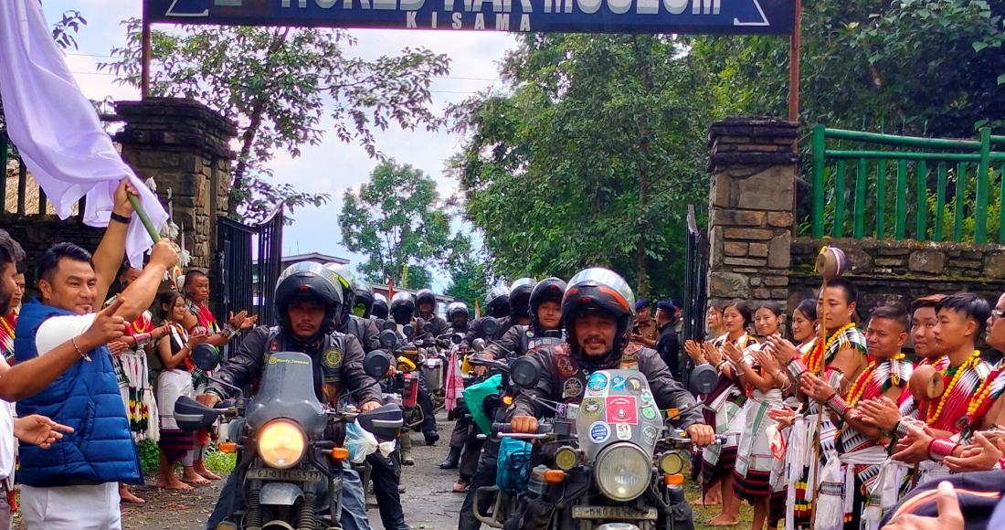 Freedom Moto Ride is being flagged off from the Naga Heritage Village Kisama, Kohima by Advisor Er. Zale Neikha on 9th October 2022.