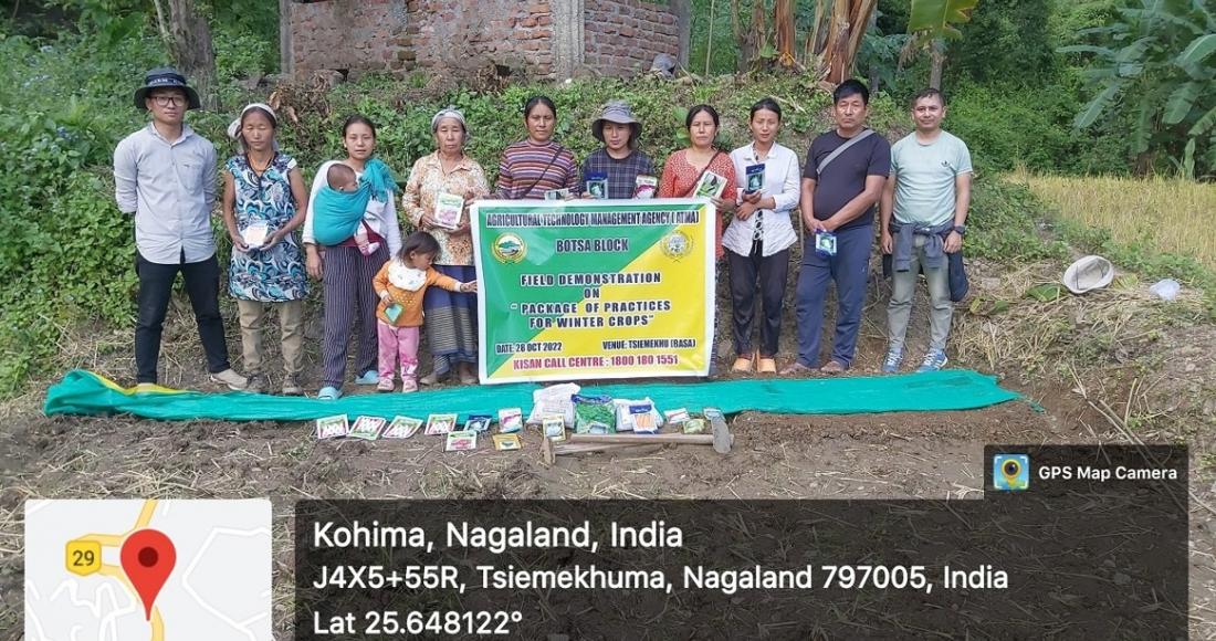 ATMA CONDUCTS FIELD DEMONSTRATION CUM MOBILIZATION OF FARMERS IN ATMA BOTSA BLOCK