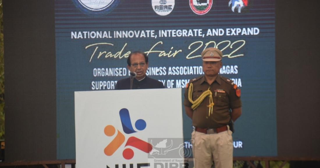 GOVERNOR INAUGURATES NATIONAL INTEGRATE INNOVATE EXPAND TRADE FAIR HELD AT DIMAPUR