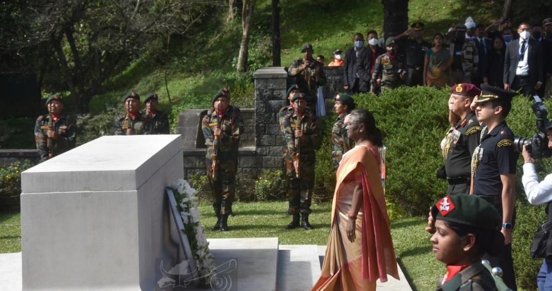 PRESIDENT OF INDIA VISITS KOHIMA WAR CEMETERY