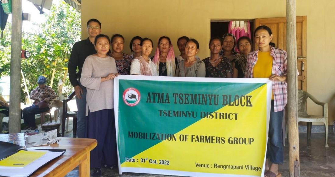 ATMA CONDUCTS FIELD DEMONSTRATION CUM MOBILIZATION OF FARMERS IN TSEMINYU