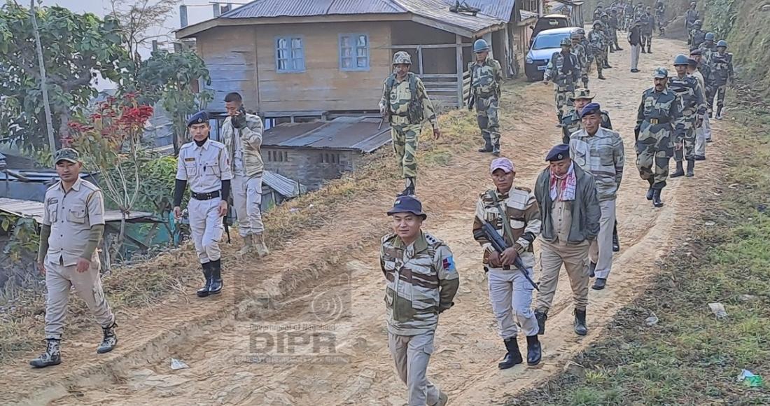 Flag march for forthcoming general election held at Pughoboto