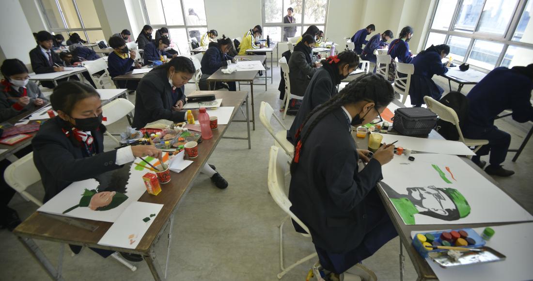 DRAWING AND PAINTING COMPETITION HELD ON THE LIFE OF SUBHASH CHANDRA BOSE