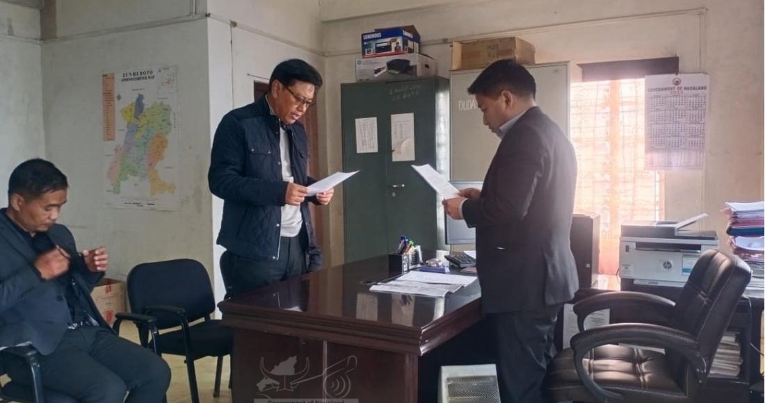 KT Sukhalu files nomination papers from Zunheboto