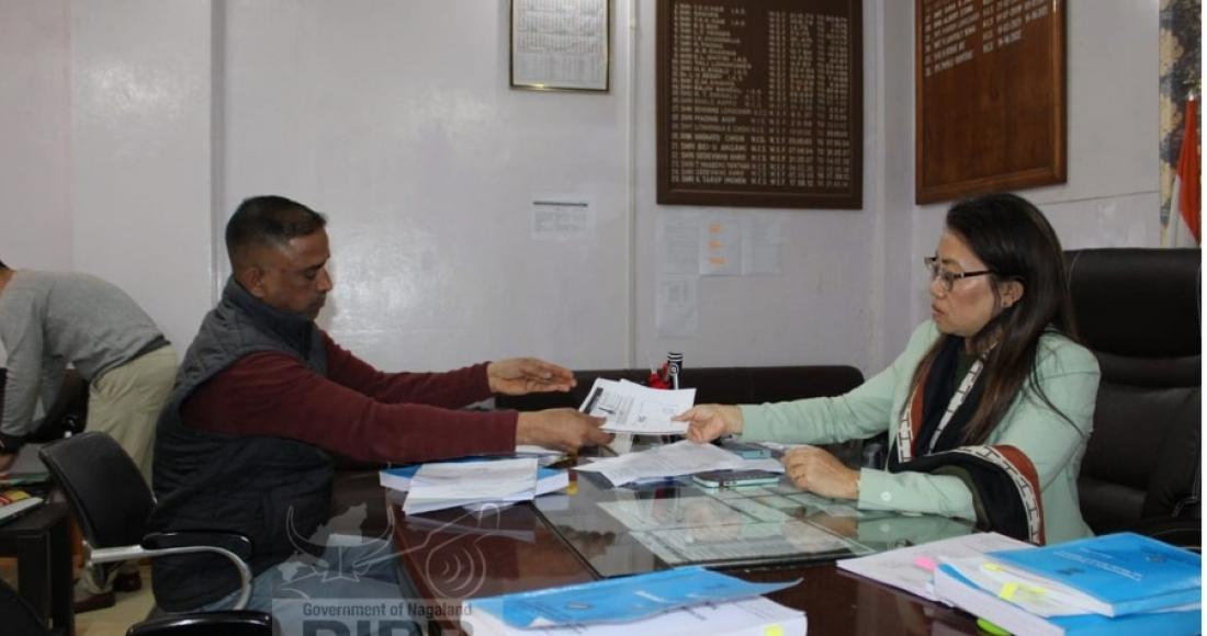 Kishan Lal Gupta file nomination from Dimapur